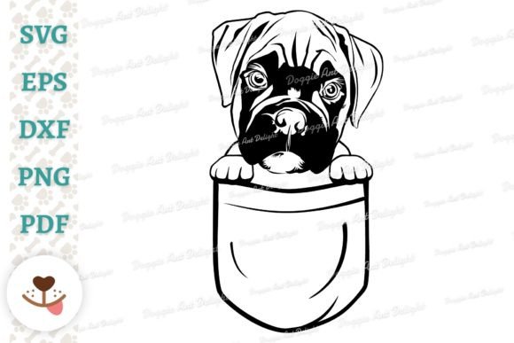 Boxer Puppy Dog Peeking in Pocket Svg – A Designer's Review