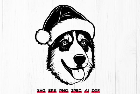Christmas Husky Dog in Santa Hat SVG: A Designer's Review