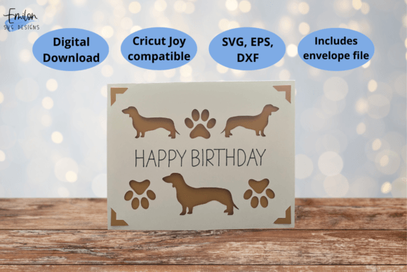 Dachshund Dog and Pawprint Card SVG Review