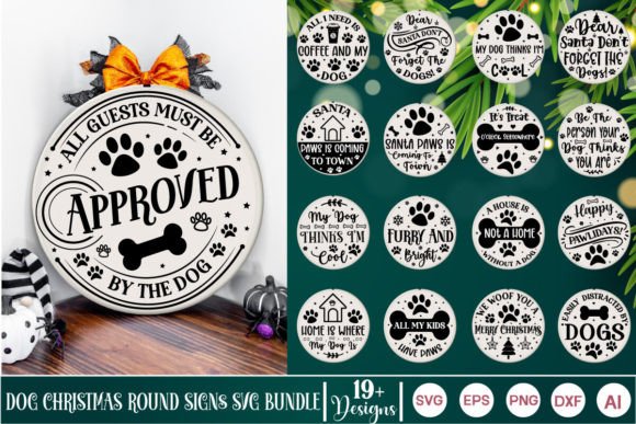 Dog Christmas Round Signs SVG Bundle Review