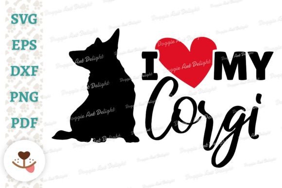 I Love My Corgi Dog Lover Png Dxf Svg