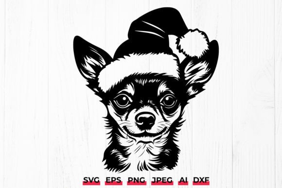 Xmas Chihuahua Dog in Santa Hat SVG Review