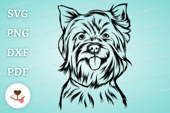 Yorkie Svg Png Dxf Dog Vector Drawing Review